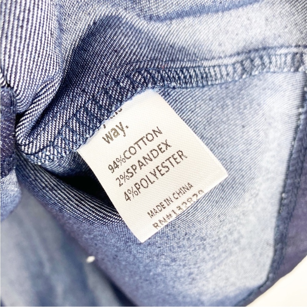 💙BY THE WAY Heidie zip up Denim mini strapless dress - Picture 7 of 7